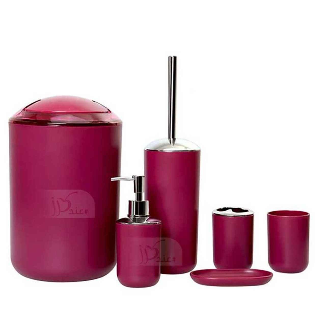 طقم إكسسوارات حمام بلاستيك مكون من 6 قطع طقم إكسسوارات حمام بلاستيك مكون من 6 قطع