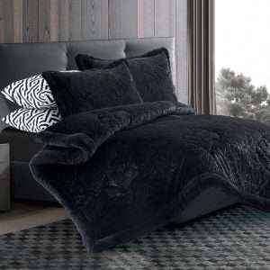 Fur Winter Comforter Black