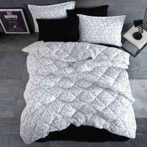 Geometric Monochrome 100% Cotton Turkish Comforter