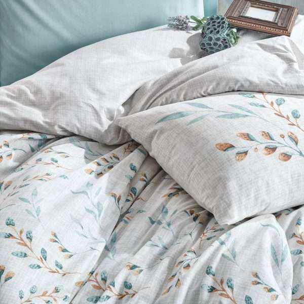 Duvet Cover Cotton 100% Floral Print Reversible 4-Pieces Set