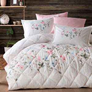 Floral Print 100% Cotton Turkish Comforter