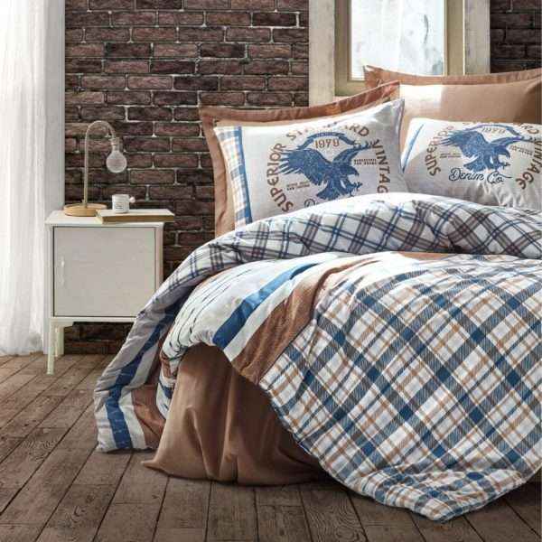 Duvet Cover Cotton 100% Reversible 4-Pieces Set (Queen Size)