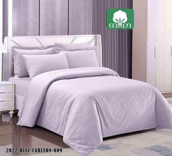 Ritz Carlton Hotel Striped 100% Cotton 300 TC Comforter Set
