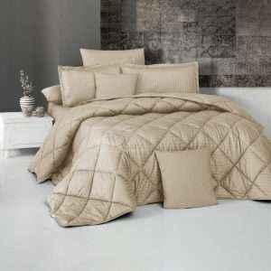 طقم لحاف فندقي قطن %100 مفرد/ مفرد ونص، 4 قطع