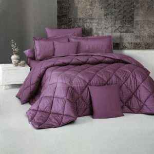 طقم لحاف فندقي قطن %100 مفرد/ مفرد ونص، 4 قطع