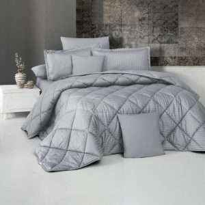 طقم لحاف فندقي قطن %100 مفرد/ مفرد ونص، 4 قطع