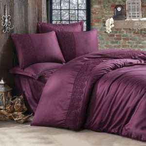 طقم لحاف عرايسي قطن ستان مطرز 8 قطع