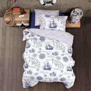 Cotton 100% Turkish Comforter Twin Size 4 PCS Set
