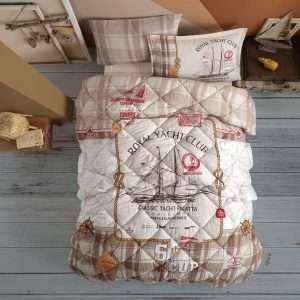 Cotton 100% Turkish Comforter Twin Size 4 PCS Set