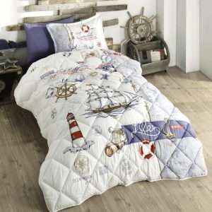Cotton 100% Turkish Comforter Twin Size 4 PCS Set