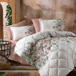 Floral Print 100% Cotton Turkish Comforter