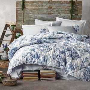 Floral Print 100% Cotton Turkish Comforter
