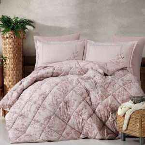 Floral Print 100% Cotton Turkish Comforter