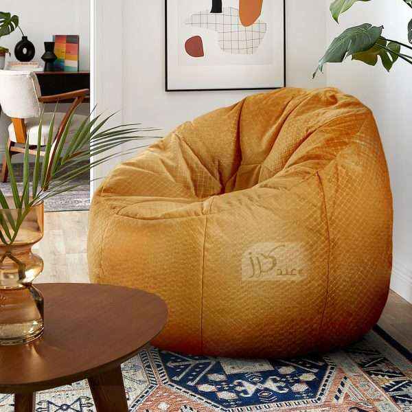 Bean Bags-Velvet-textured _Mustard