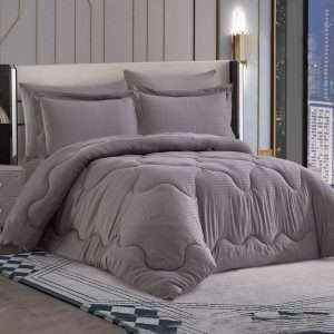 طقم لحاف فندقي مقلم