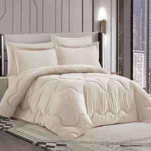 طقم لحاف فندقي مقلم