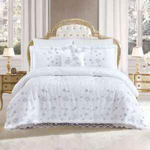 Classic Embroidered Bridal Comforter 7 Pcs set