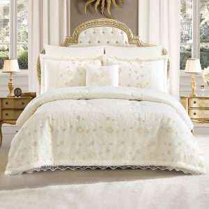 Classic Embroidered Bridal Comforter 7 Pcs set