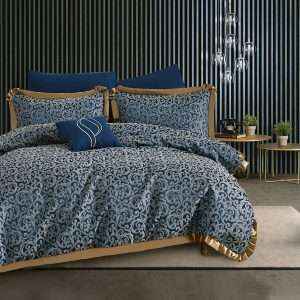 طقم لحاف فاخر من الجاكار مجوز 7 قطع