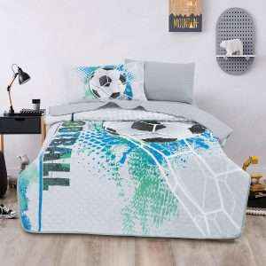 طقم لحاف مضغوط مفرد/ مفرد ونص 4 قطع، ولادي