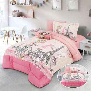 طقم لحاف مفرد شتوي مخمل للأطفال 5 قطع