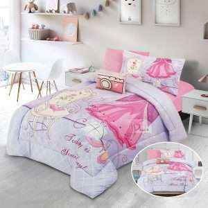 طقم لحاف مفرد شتوي مخمل للأطفال 5 قطع