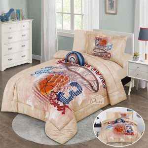 طقم لحاف مفرد شتوي مخمل للأطفال 5 قطع