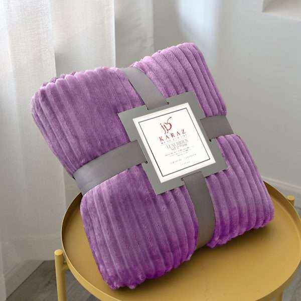 Fleece-Reversible-Plush-Double-Blanket, Lilac