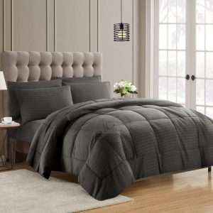 طقم لحاف فندقي مقلم