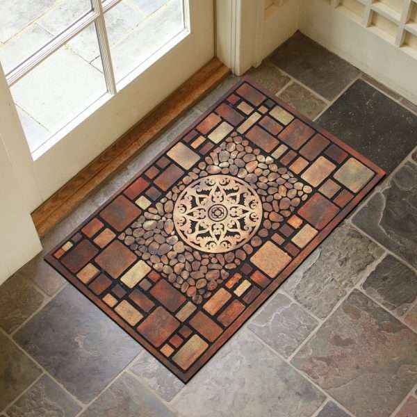 Rubber Tile Rectangle Non-Slip Outdoor Door Mat