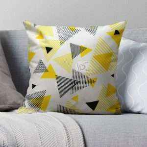 غطاء وسادة مُخمل بطبعات هندسية