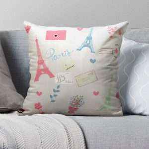 غطاء وسادة مُخمل برسومات فنية