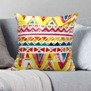 غطاء وسادة مُخمل برسومات فنية