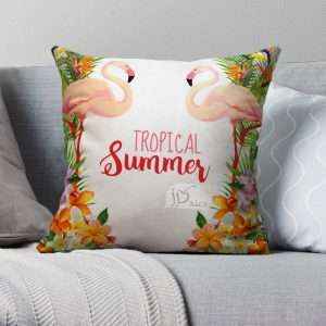 غطاء وسادة مُخمل برسومات فنية