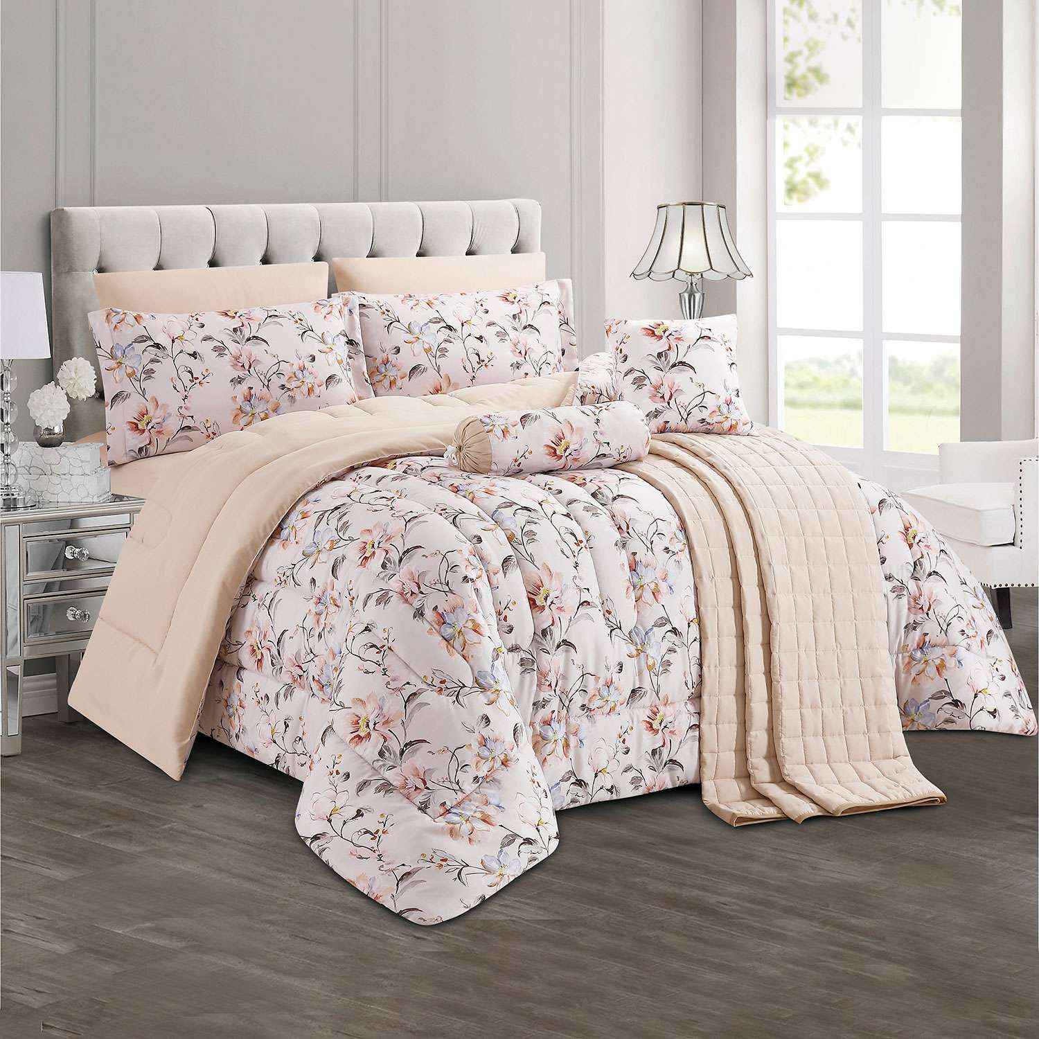 طقم لحاف مورد مجوز كينج 9 قطع