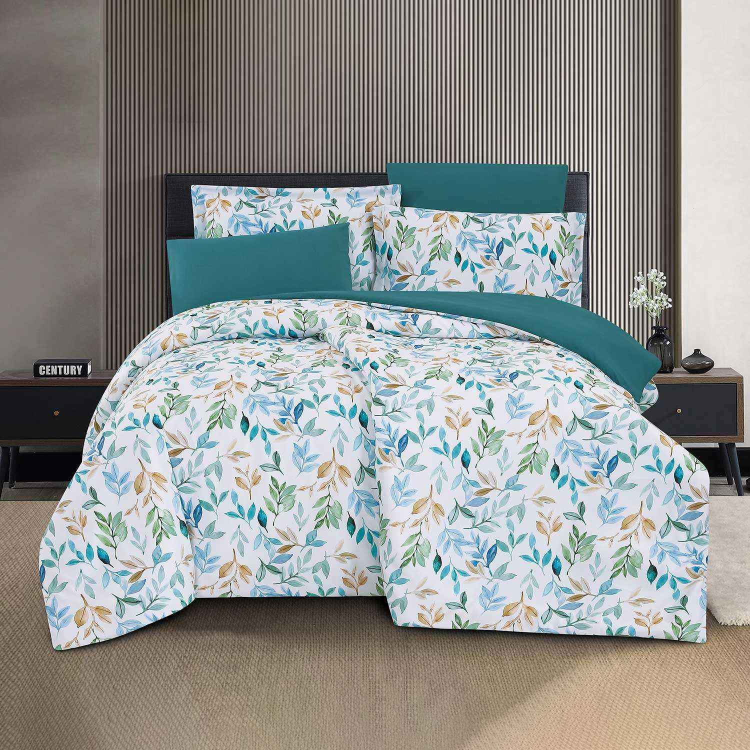 Patterned Comforter Twin 4 Pieces Set