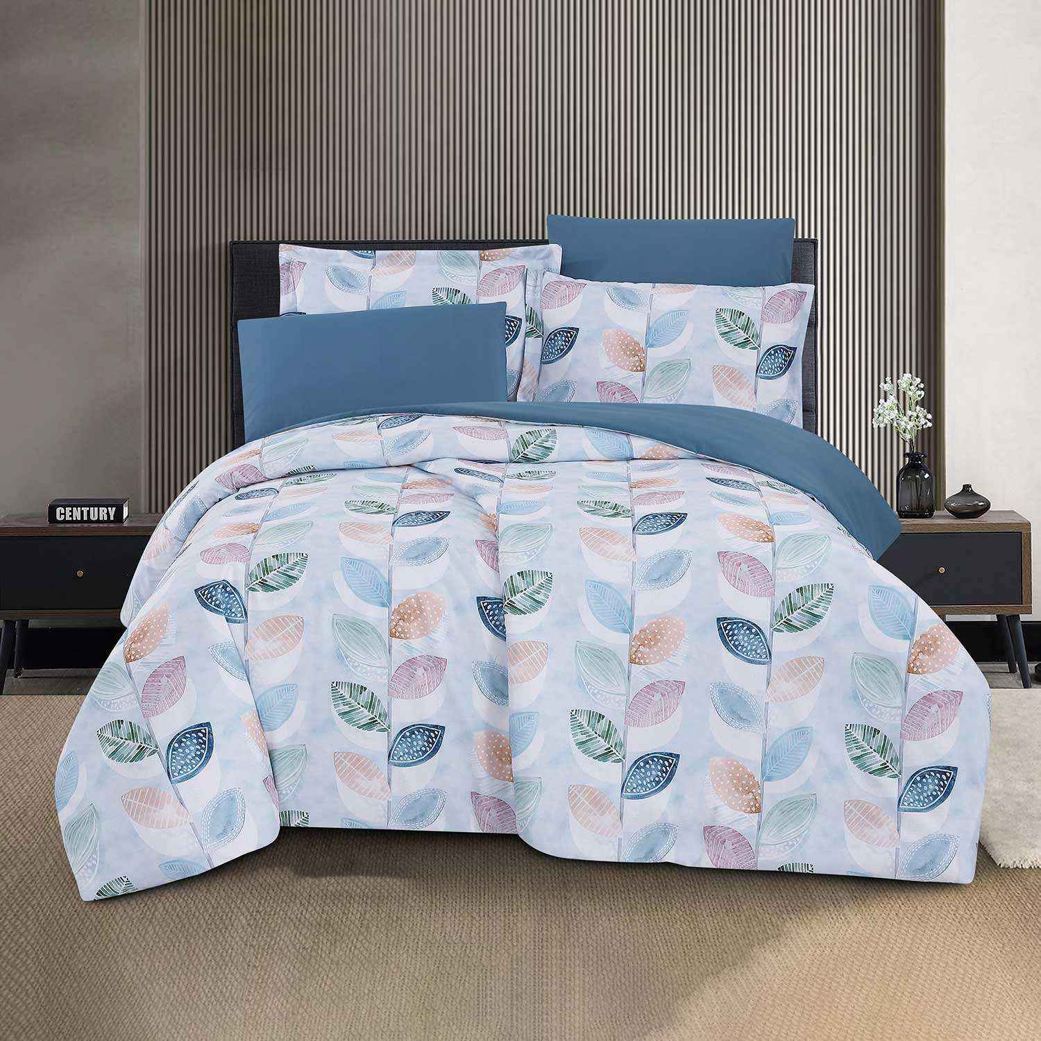 Patterned Comforter Twin 4 Pieces Set