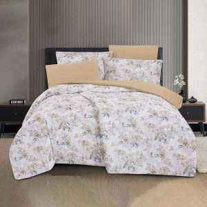 Floral Print Comforter Twin 4 Pieces Set