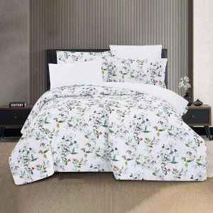 Floral Print Comforter Twin 4 Pieces Set