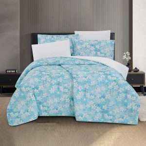Floral Print Comforter Twin 4 Pieces Set