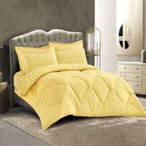 Contemporary 100% Cotton 4 Piece All Season Reversible Comforter Set