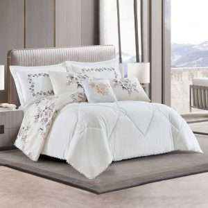 Floral Reversible Comforter King Size 7 Pcs Set
