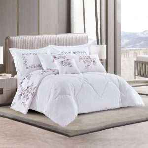 Floral Reversible Comforter King Size 7 Pcs Set