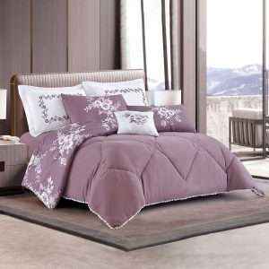 Floral Reversible Comforter King Size 7 Pcs Set