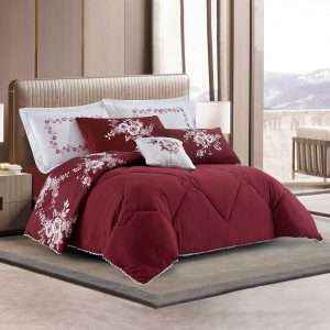 Floral Reversible Comforter King Size 7 Pcs Set