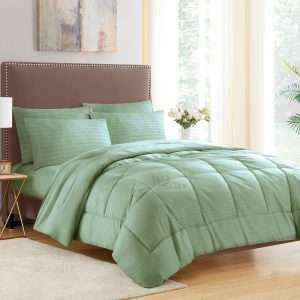 طقم لحاف فندقي مقلم