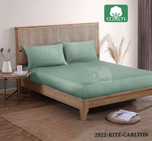 شرشف ®Ritz Carlton قُطن %100مطّاطي مجوز-عدد الخيوط ( 300T.C )