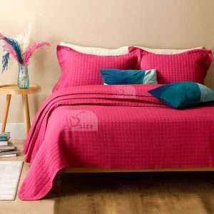 Quilt-Set-Lightweight-Bed spread Fuchsia