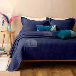 Quilt-Set-Lightweight-Bed spread Navy
