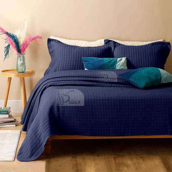 Quilt-Set-Lightweight-Bed spread Navy